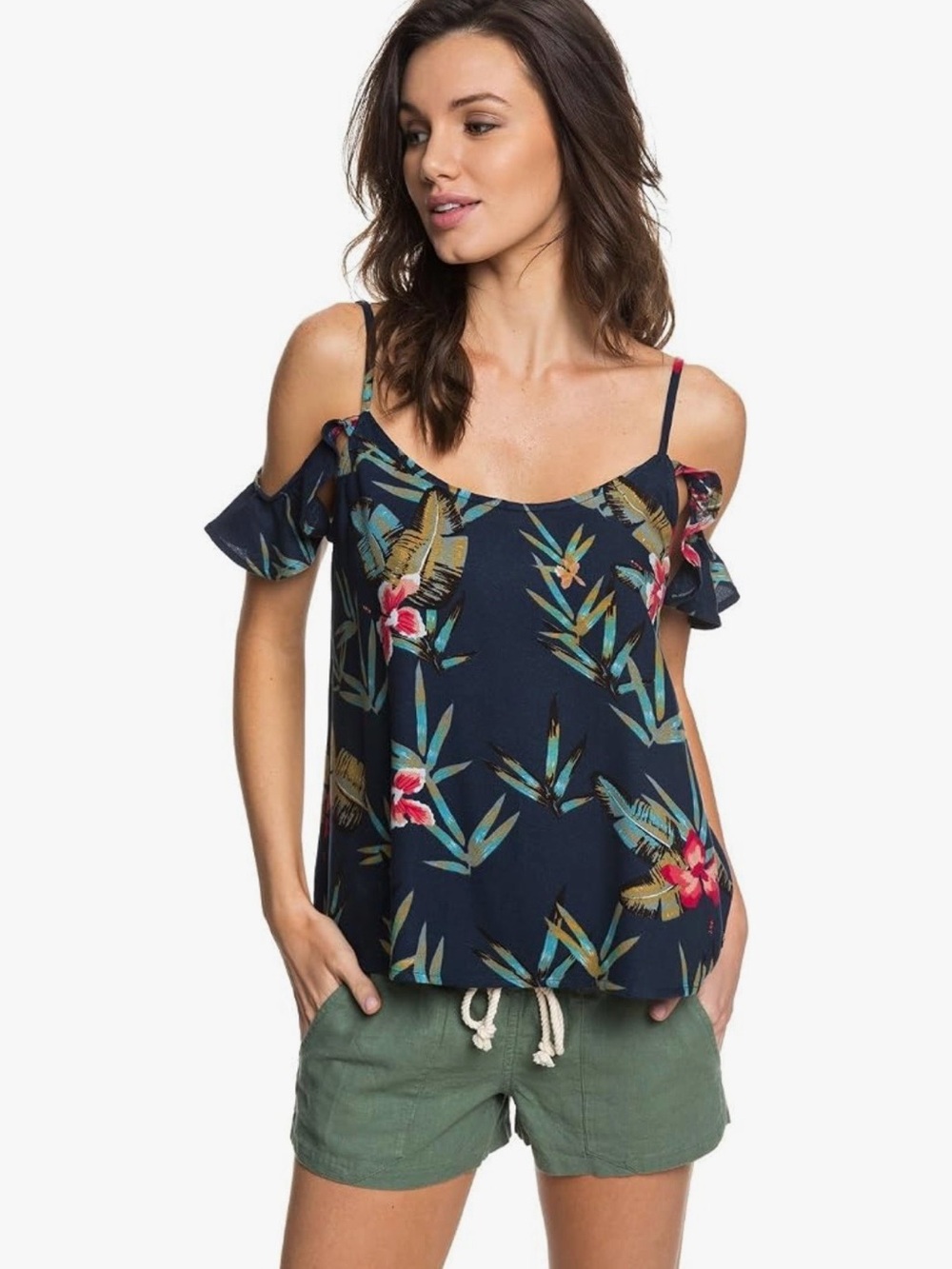 Roxy Dreamland Groove Cold Shoulder Top